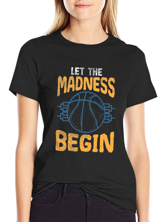 Camiseta Negra Let The Madness Begin Baloncesto