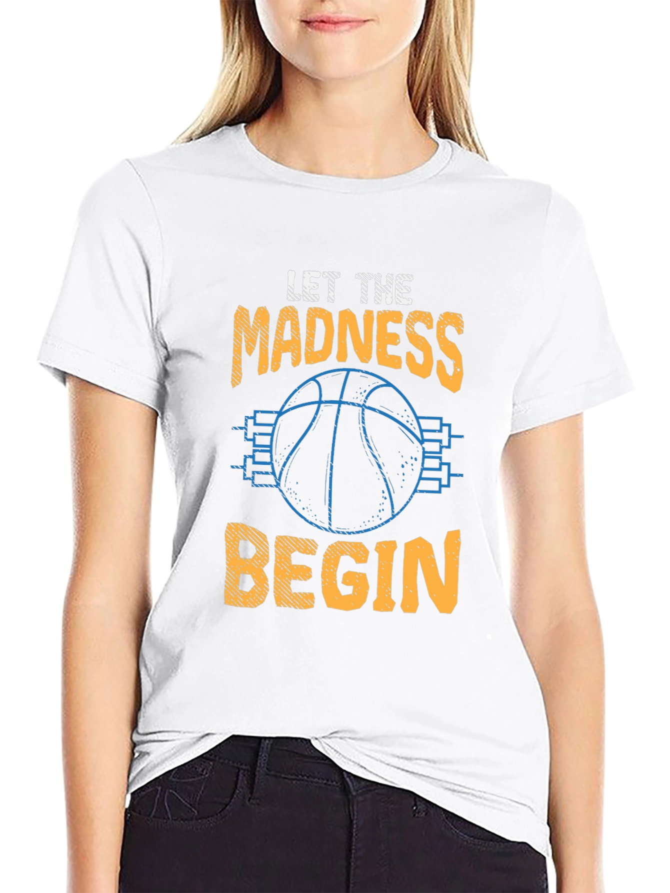 Camiseta Negra Let The Madness Begin Baloncesto