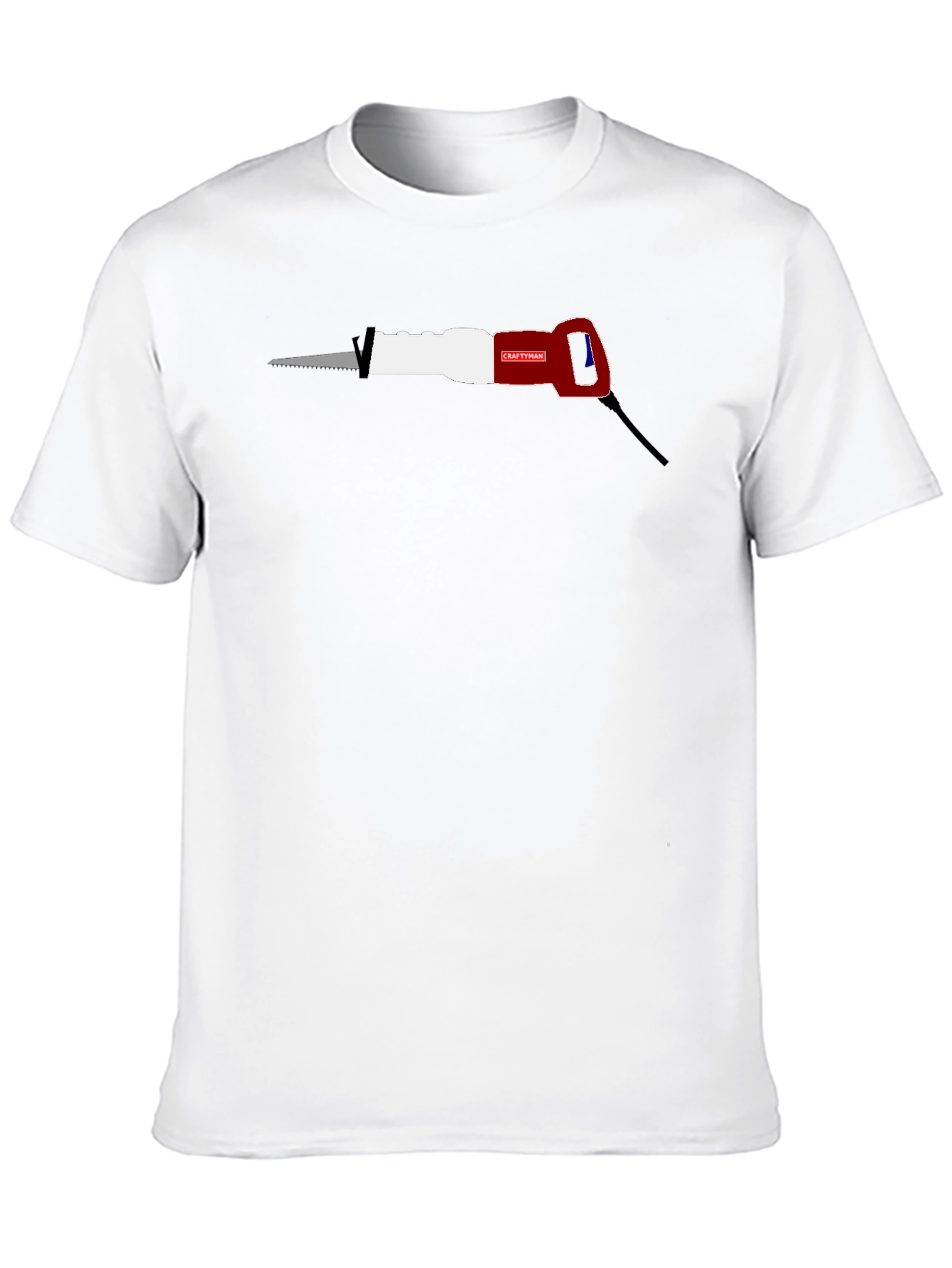 Camiseta Negra con Diseño de Sierra Eléctrica