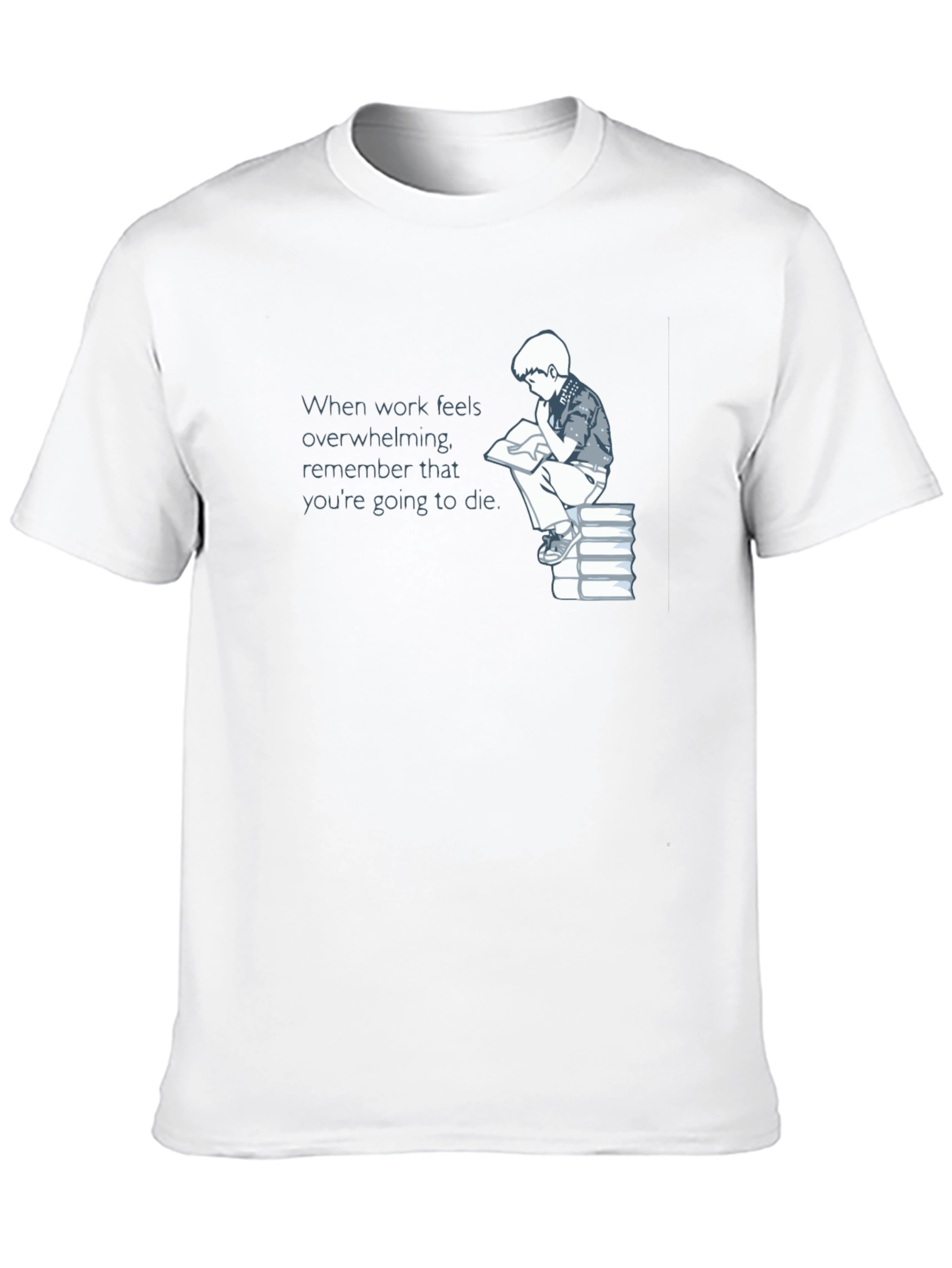 Camiseta Negra con Diseño Humorístico Morirás