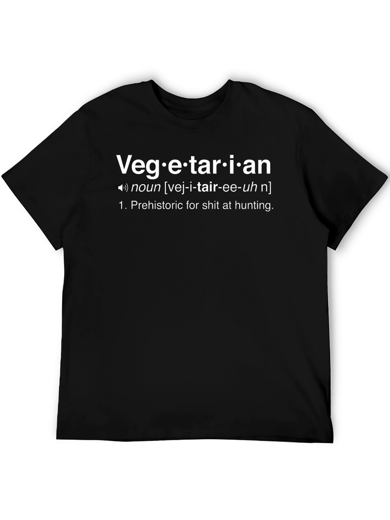 Camiseta Negra con Definición de Vegetariano