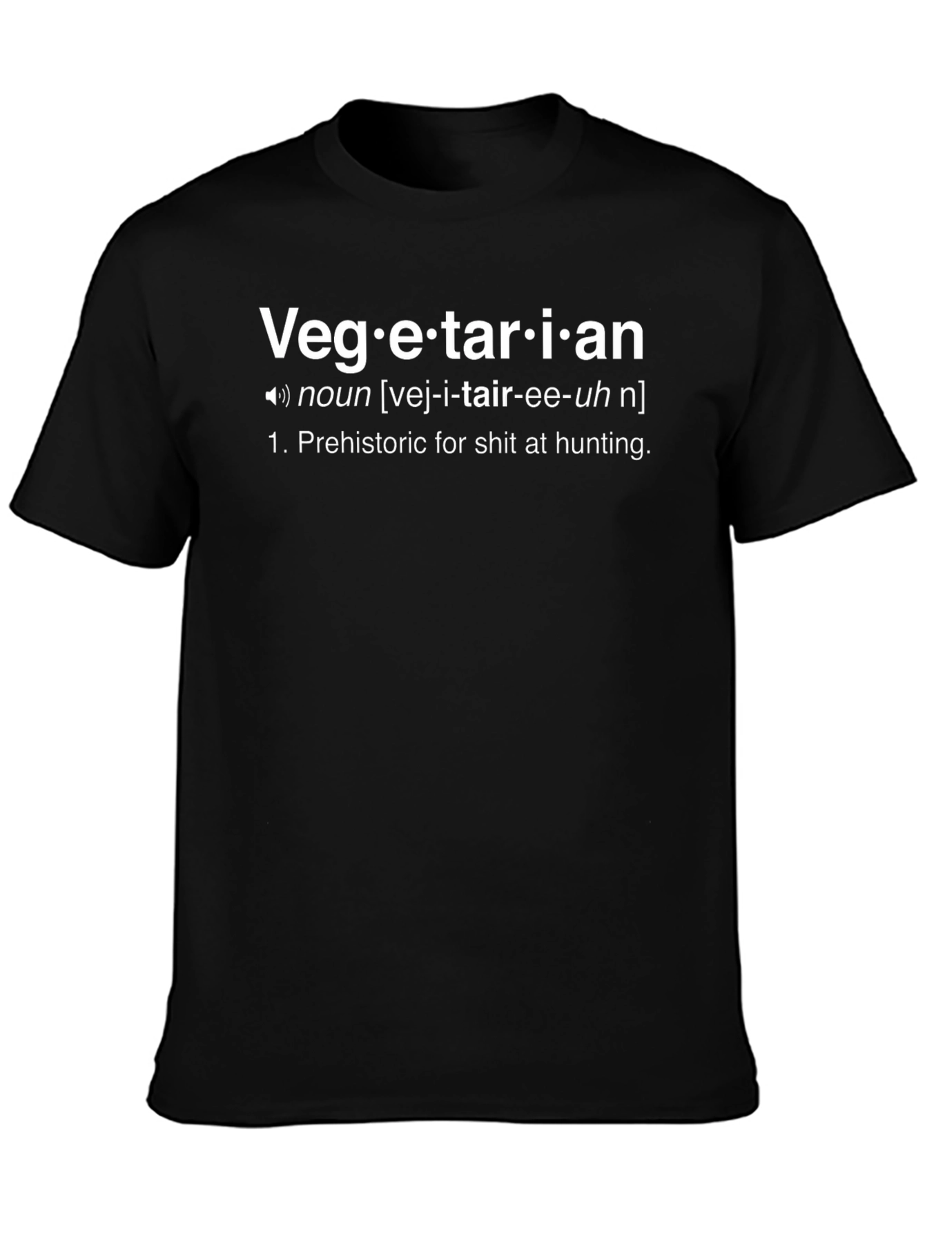 Camiseta Negra con Definición de Vegetariano