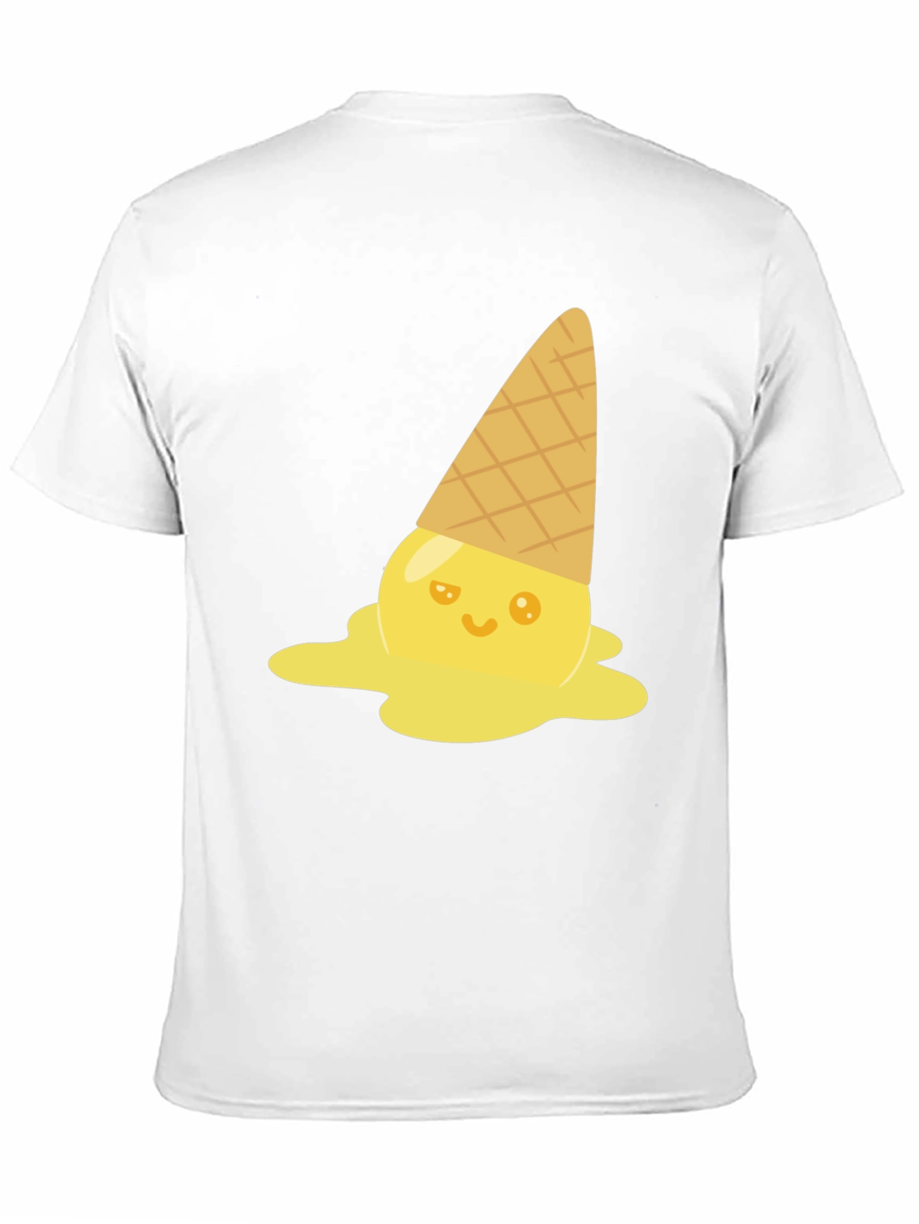 Camiseta Negra con Helado Derretido Kawaii