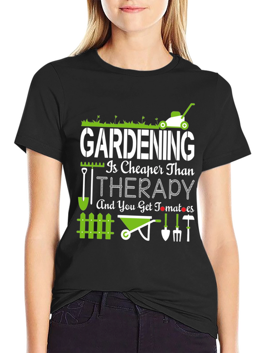 Camiseta La Jardinería es Más Barata que la Terapia