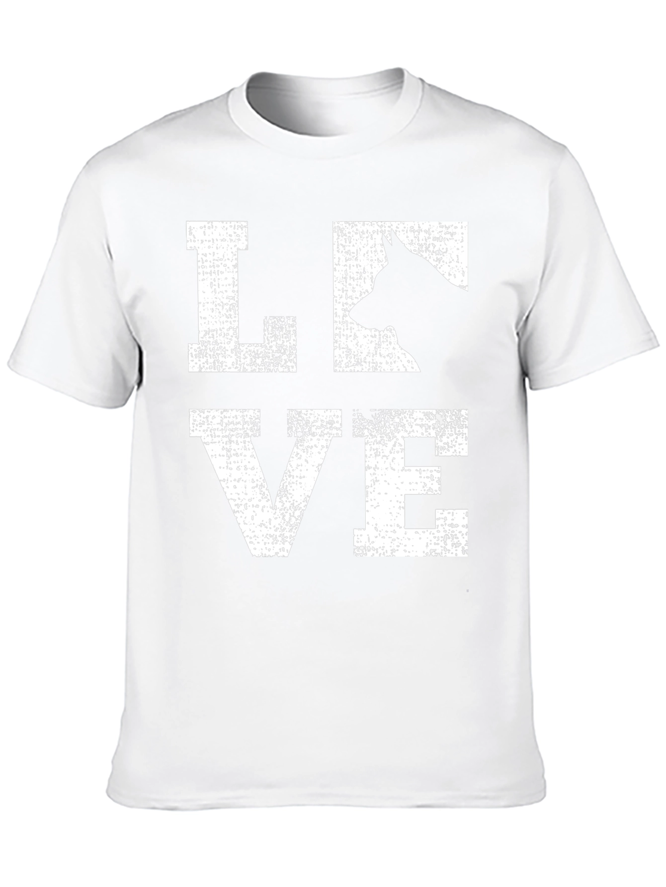 Camiseta Negra Love con Silueta de Perro