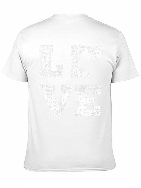Camiseta Negra Love con Silueta de Perro