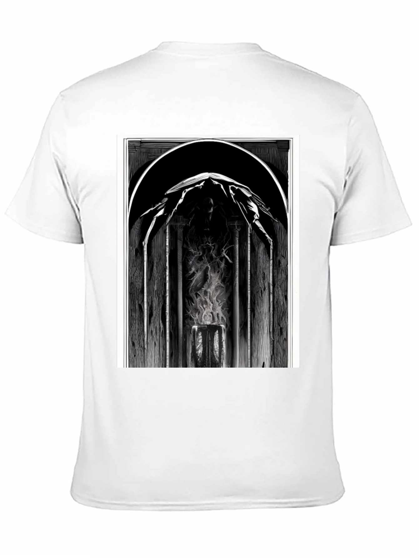 Camiseta Negra con Diseño Gótico