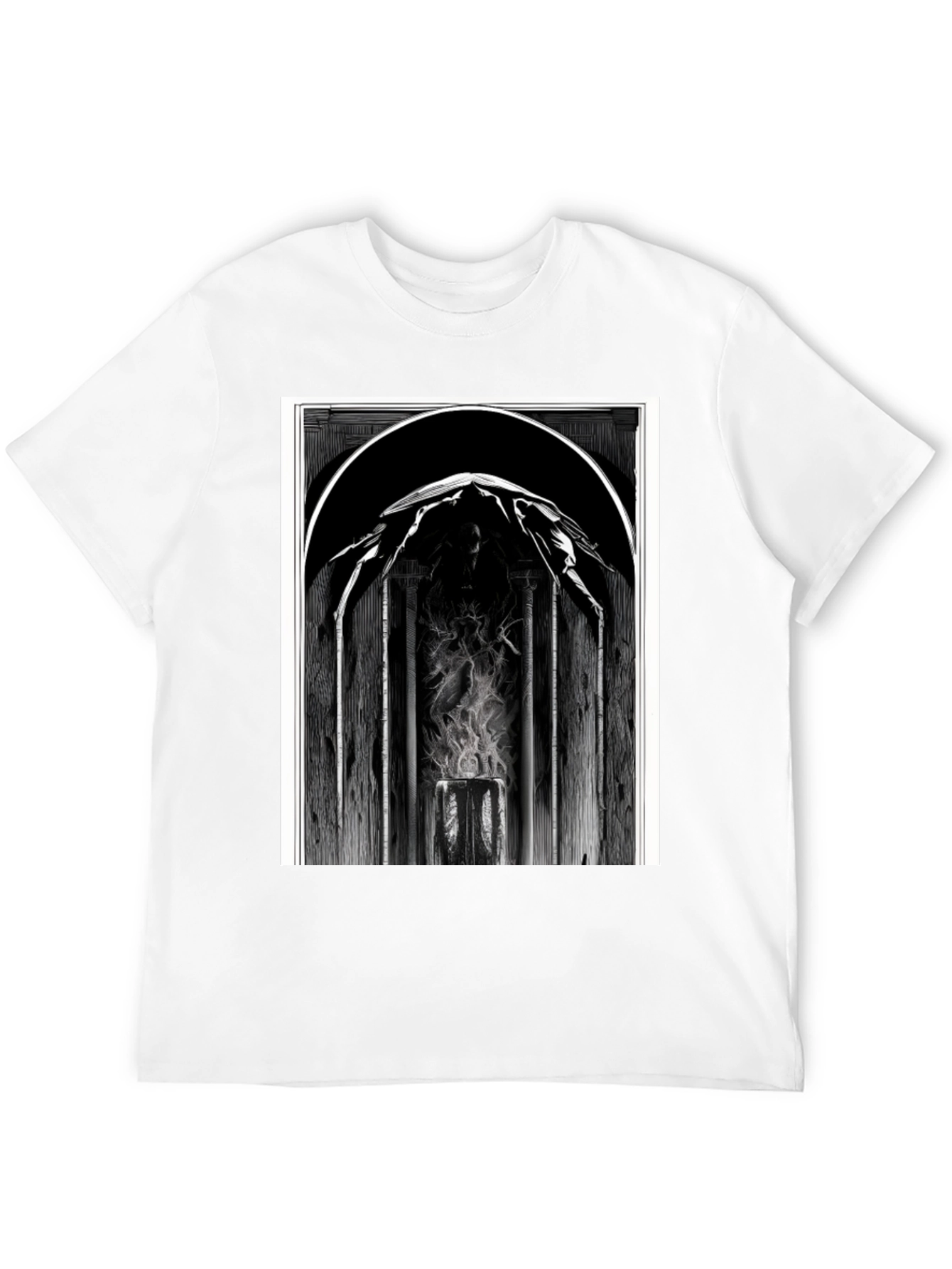 Camiseta Negra con Diseño Gótico