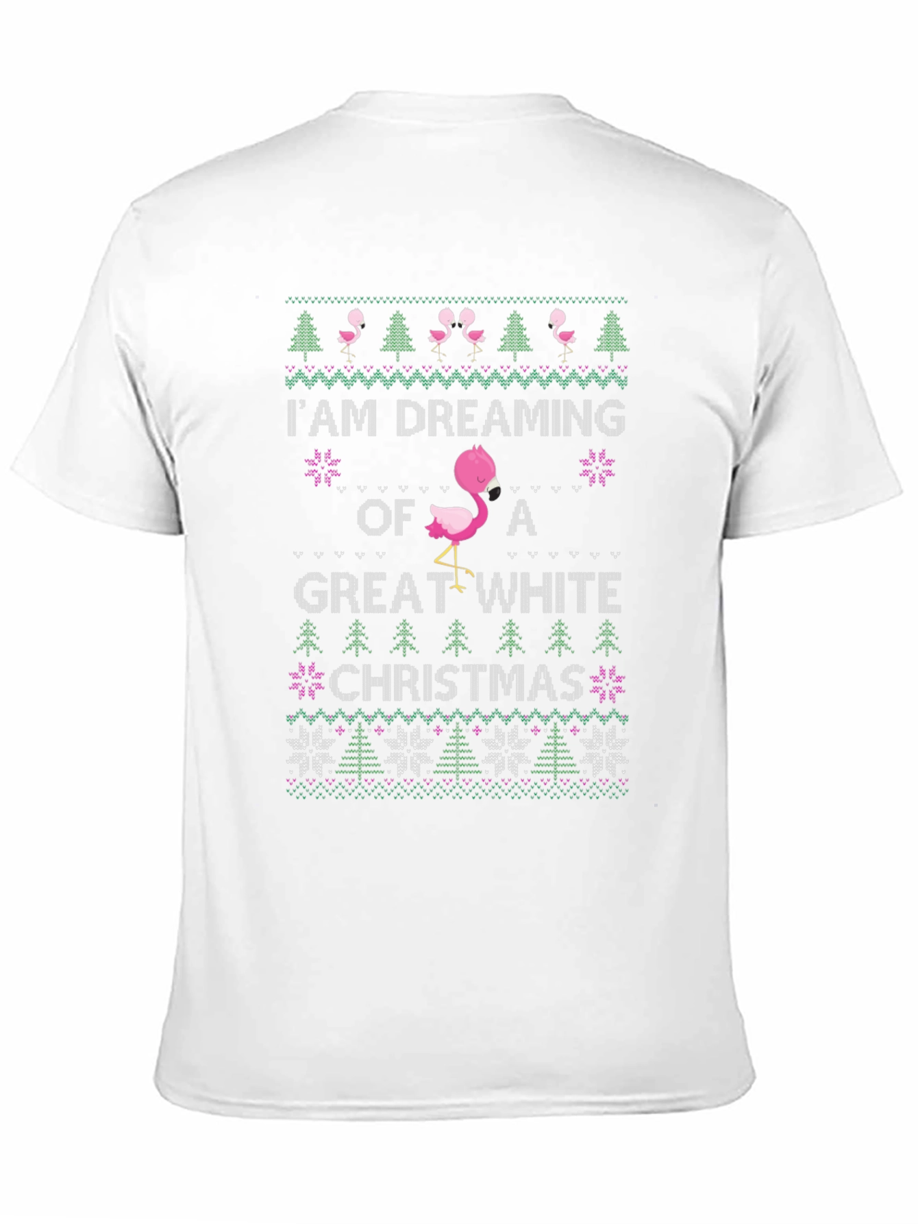 Camiseta Navideña Flamingo Great White Christmas
