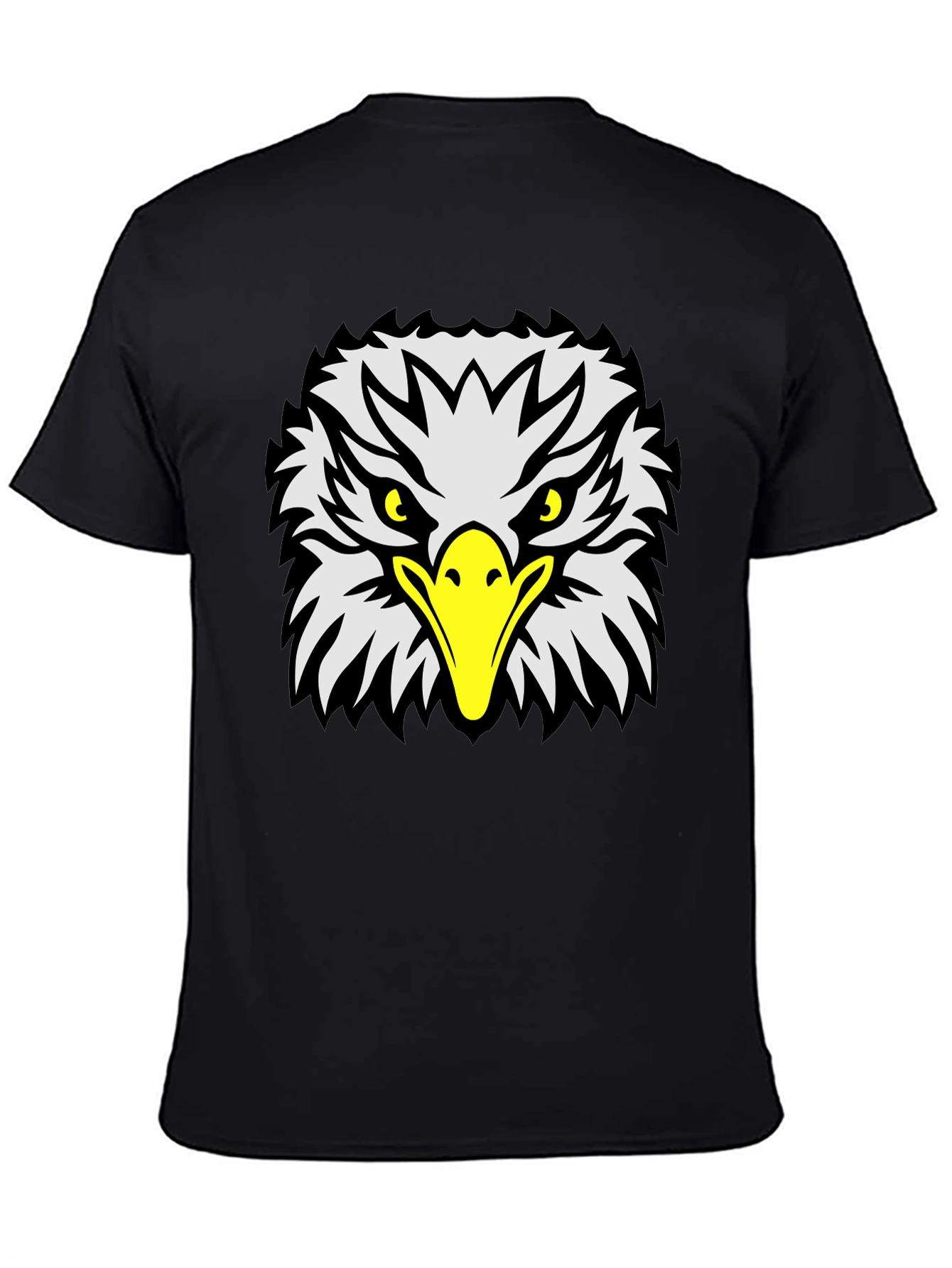 Camiseta Hombre Negra con Estampado Águila