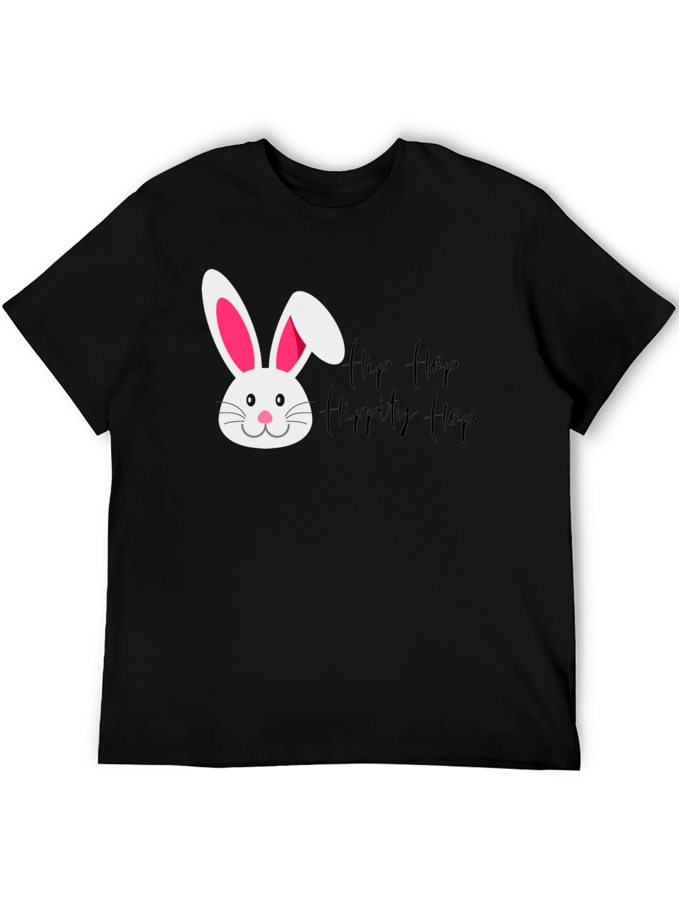 Camiseta Negra Conejo Hip Hop Hippity Hop Pascua