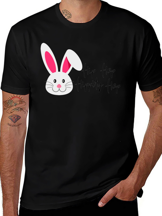 Camiseta Negra Conejo Hip Hop Hippity Hop Pascua