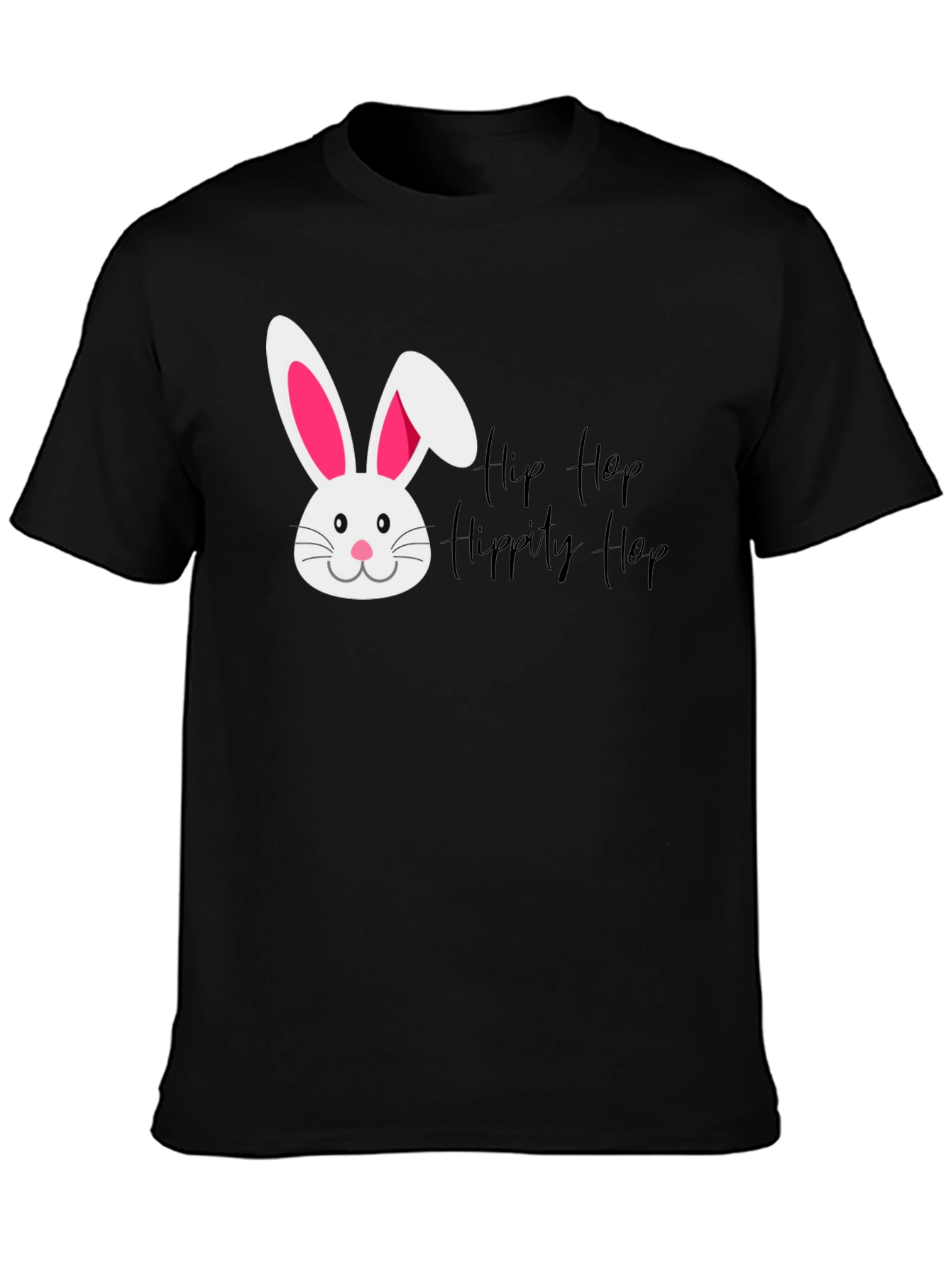 Camiseta Negra Conejo Hip Hop Hippity Hop Pascua
