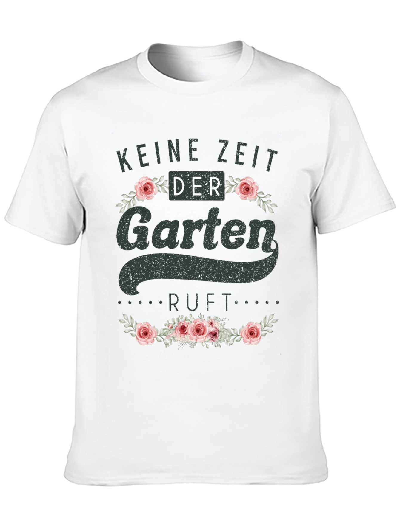 Camiseta Negra con Diseño de Jardinería Floral