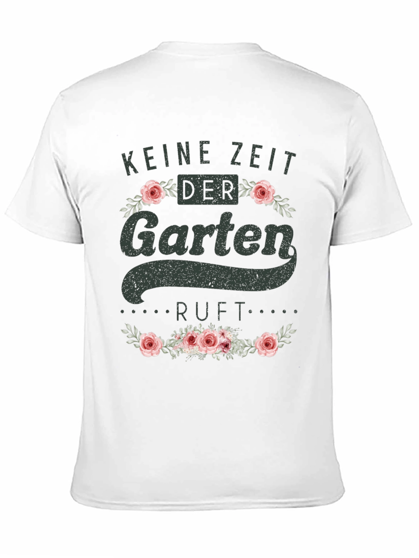 Camiseta Negra con Diseño de Jardinería Floral