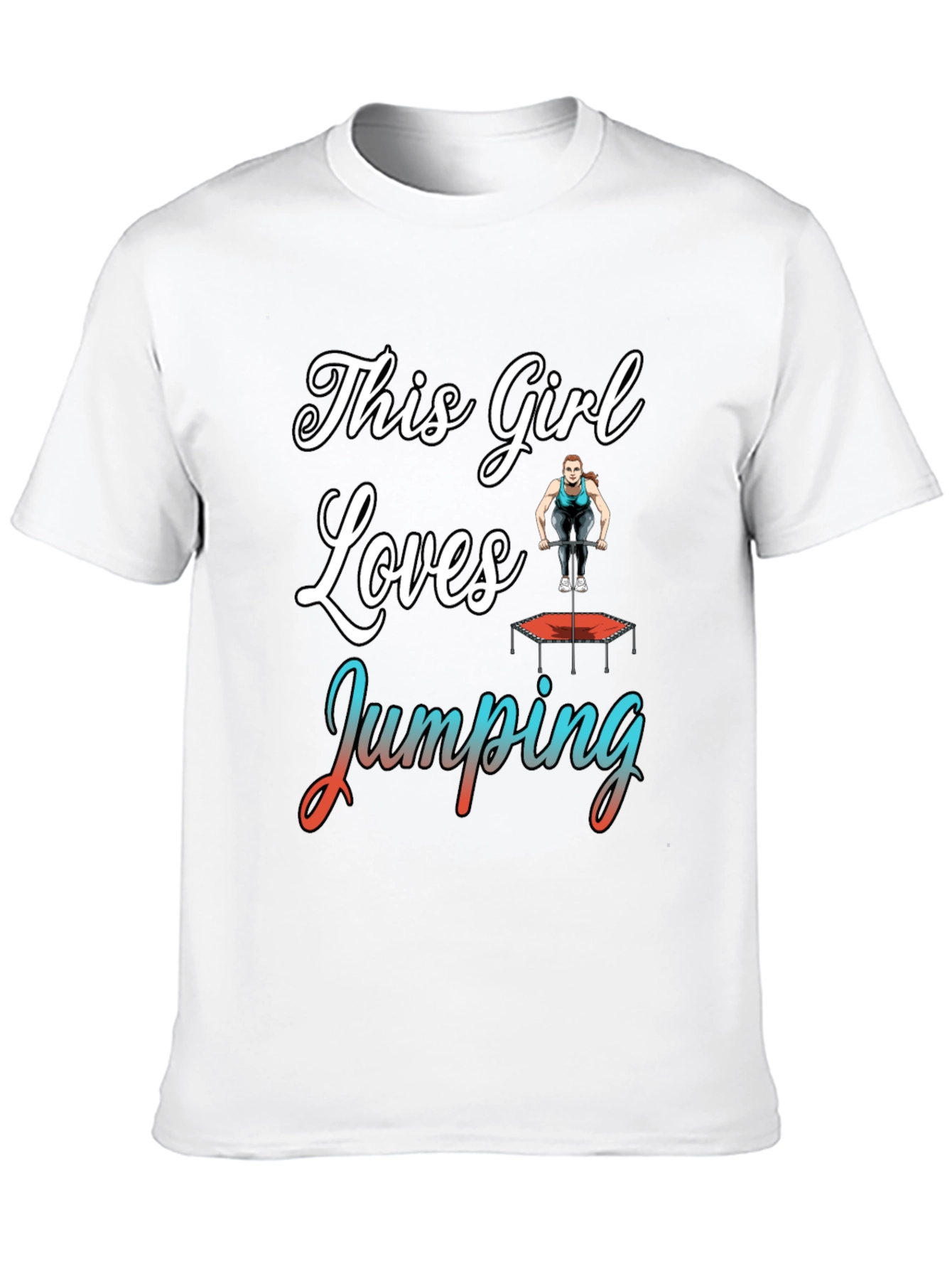 Camiseta Negra con Diseño de Salto para Mujer