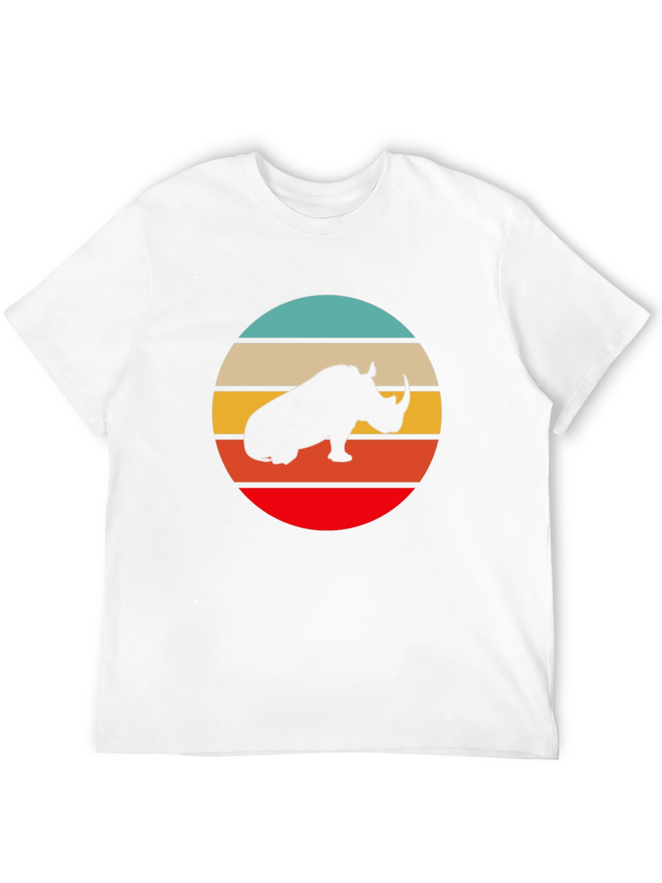 Camiseta Retro con Rinoceronte para Hombre