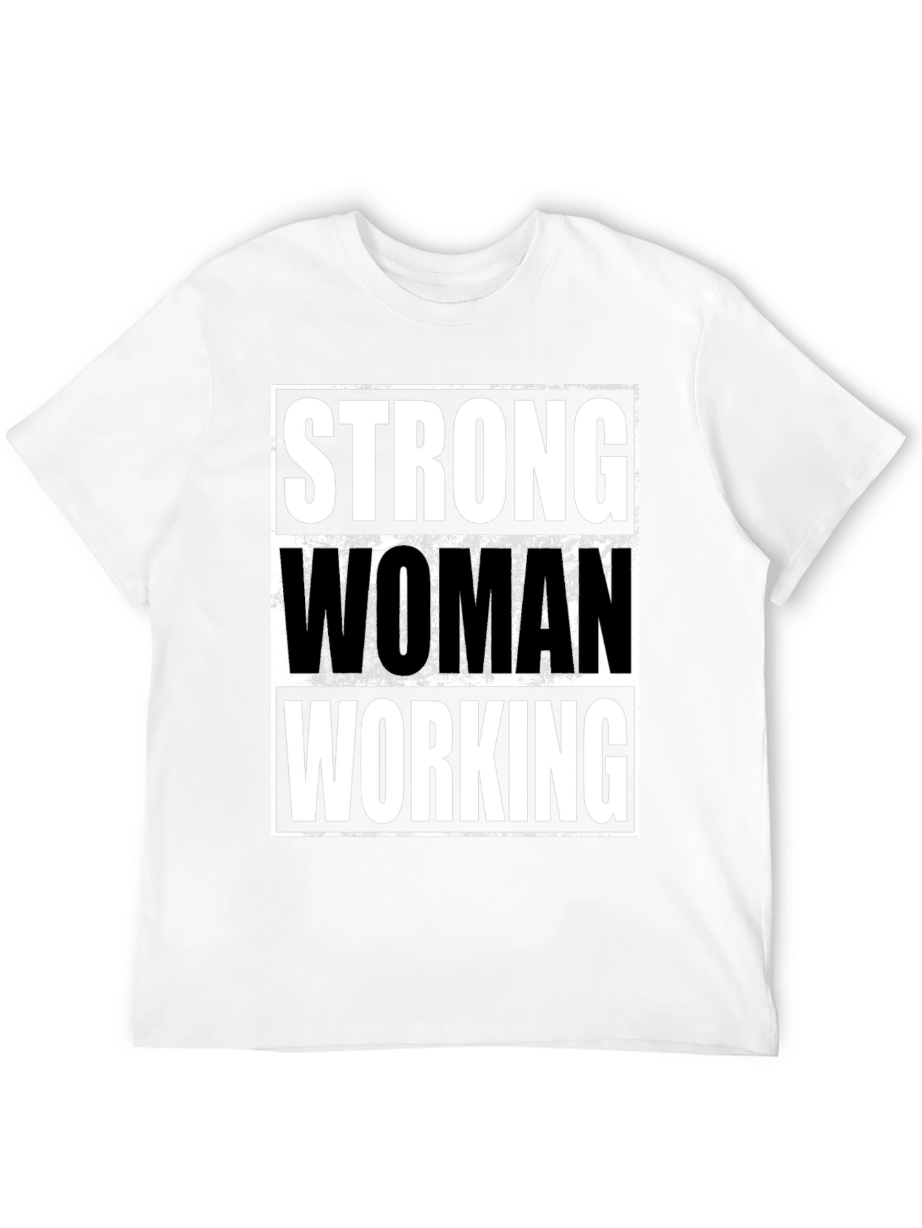 Camiseta Negra: Mujer Fuerte Trabajando