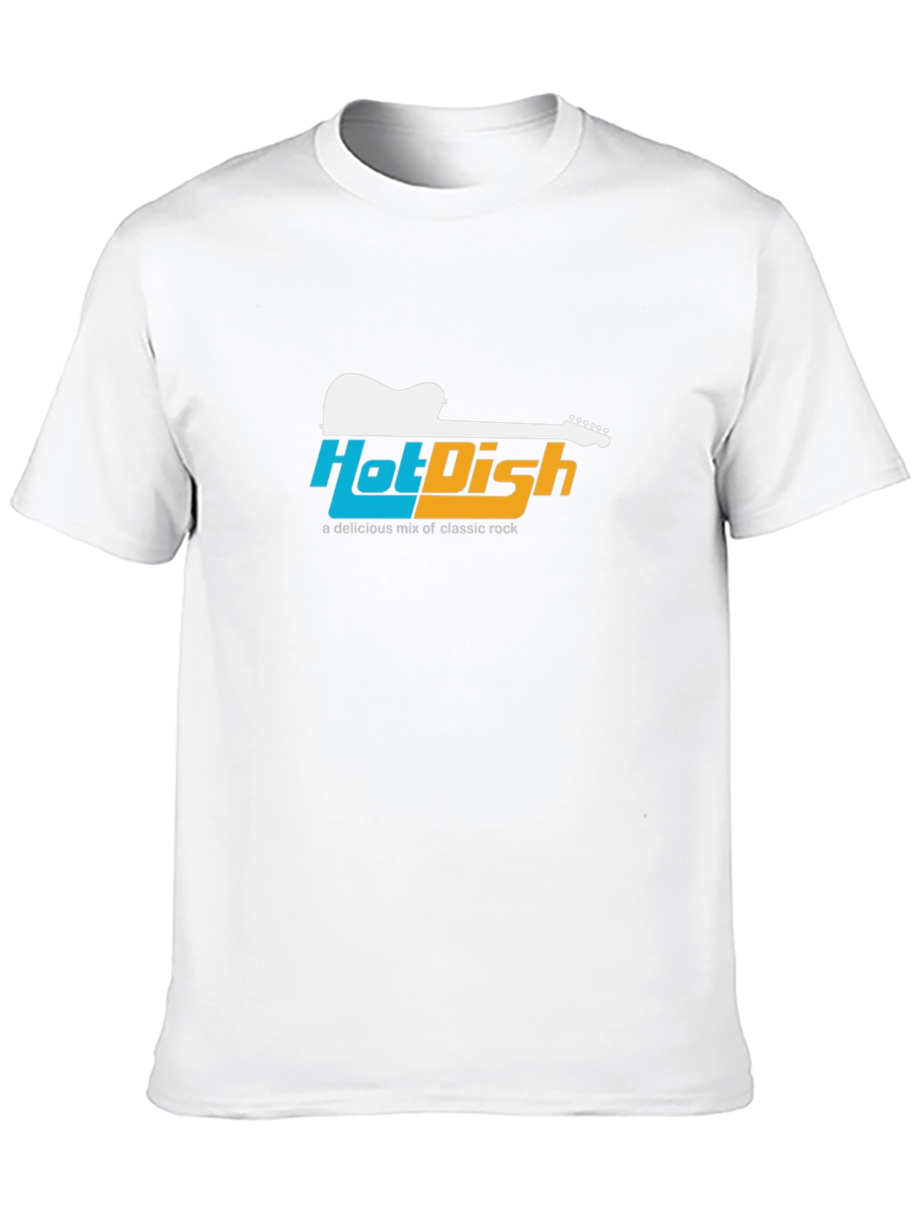 Camiseta Negra Hot Dish Rock Clásico para Hombre