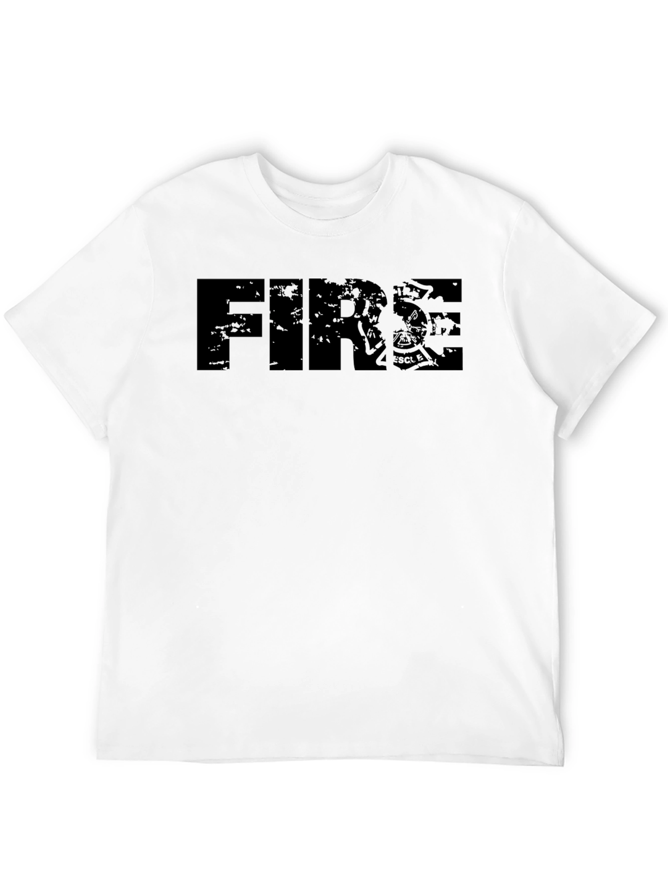 Camiseta Negra con Diseño Fuego