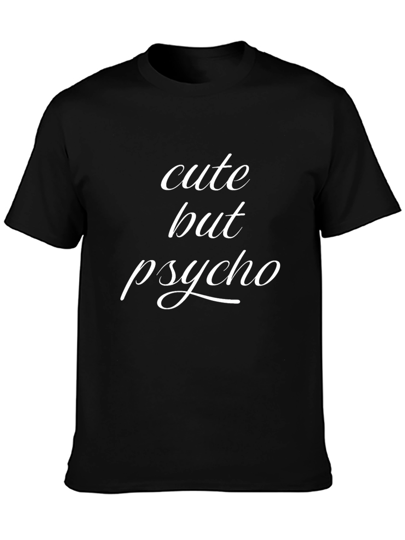 Camiseta Negra Cute But Psycho para Hombre
