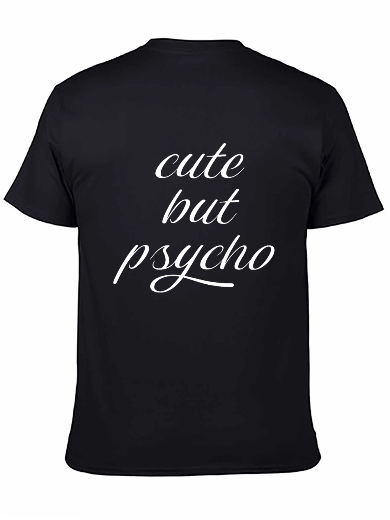 Camiseta Negra Cute But Psycho para Hombre