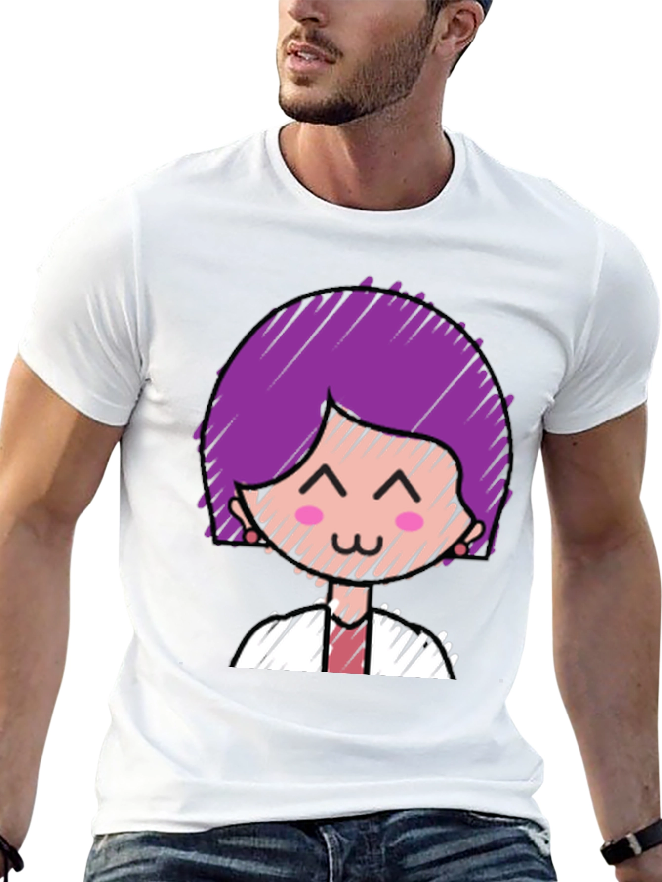 Camiseta Negra con Diseño de Dibujo Animado