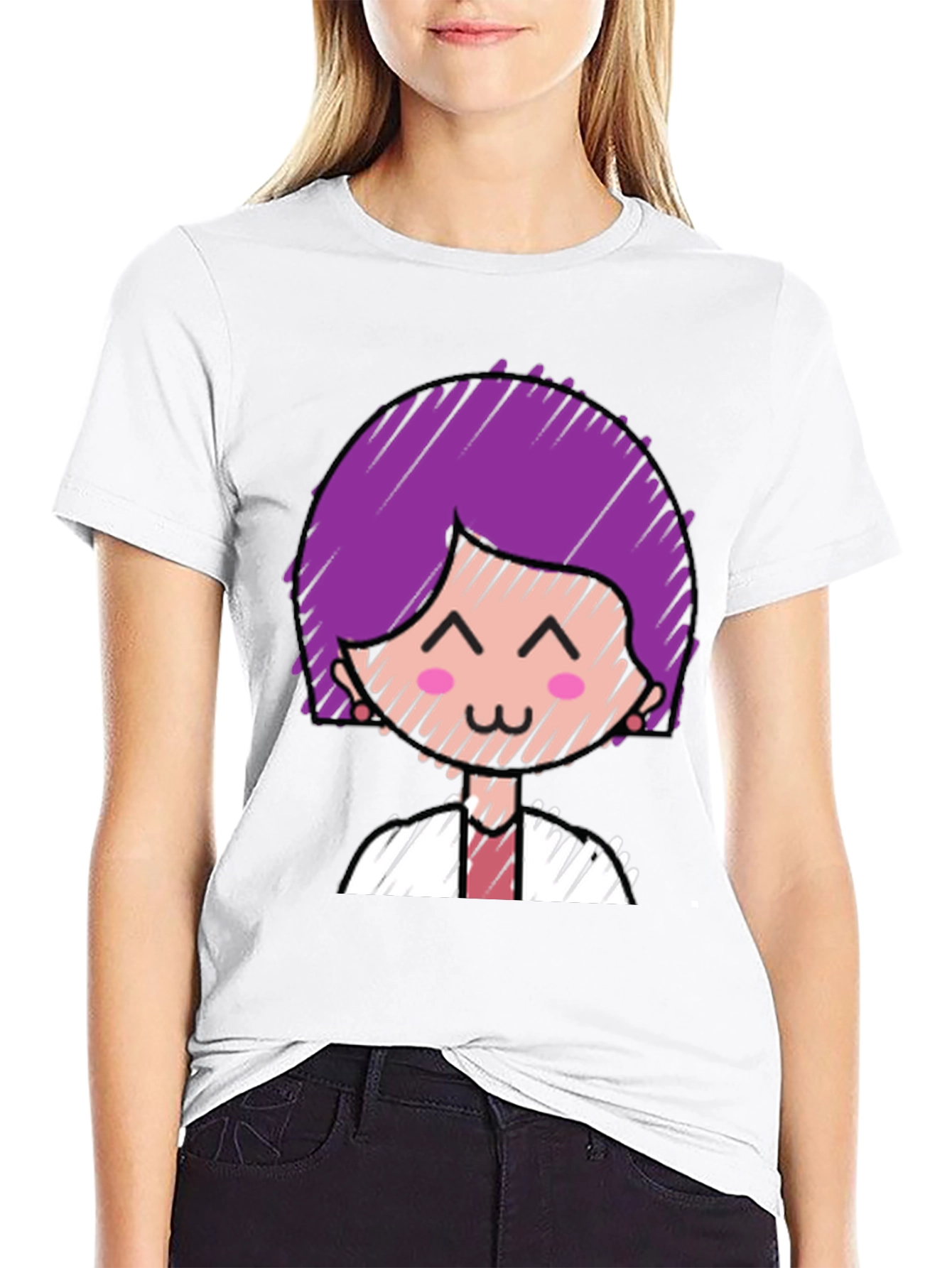Camiseta Negra con Diseño de Dibujo Animado