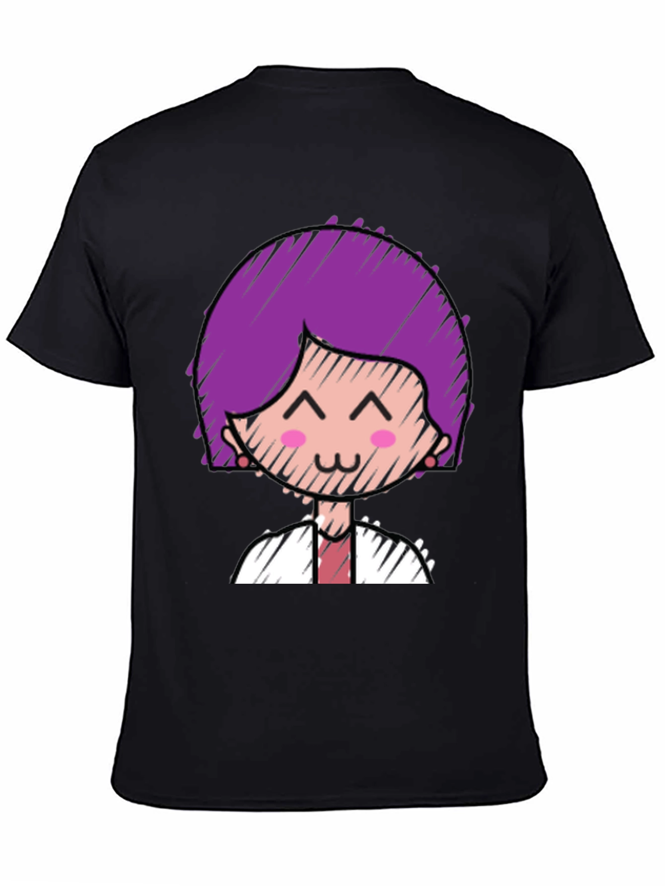 Camiseta Negra con Diseño de Dibujo Animado