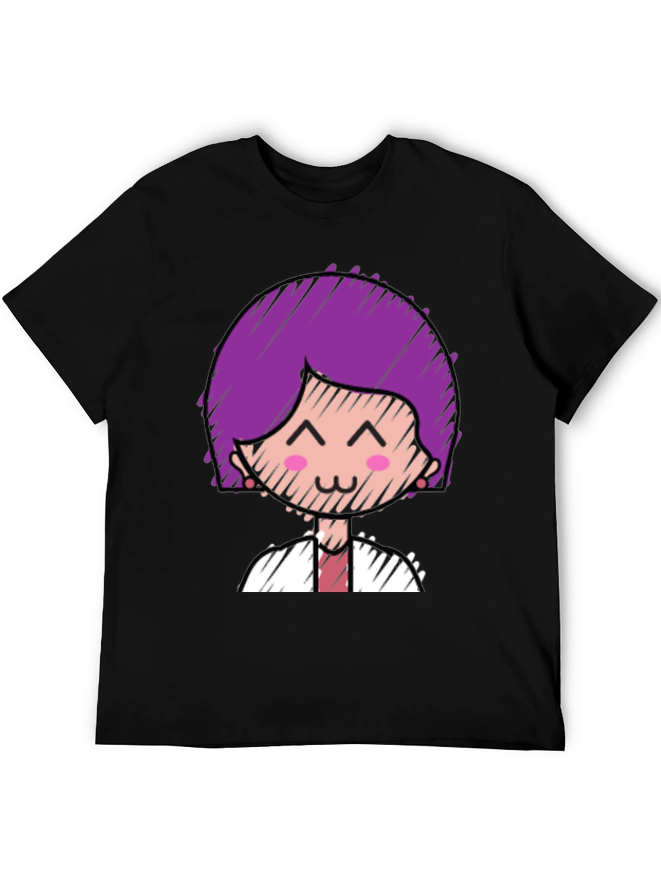 Camiseta Negra con Diseño de Dibujo Animado