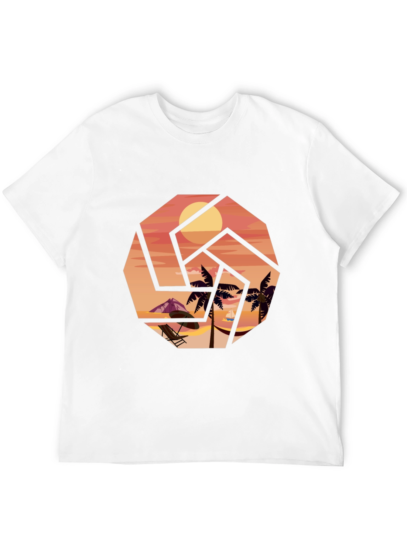 Camiseta Negra Sunset Beach