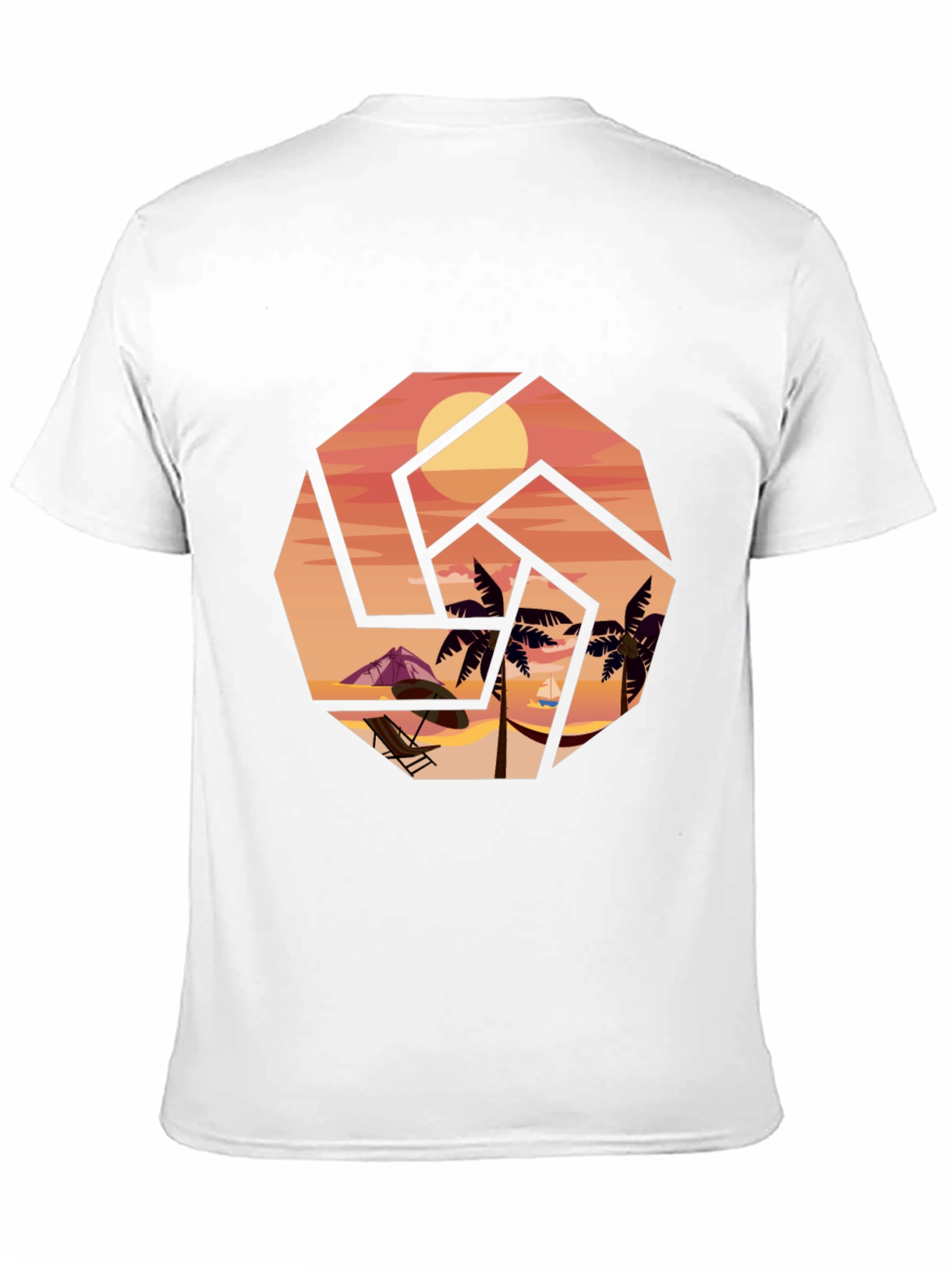 Camiseta Negra Sunset Beach