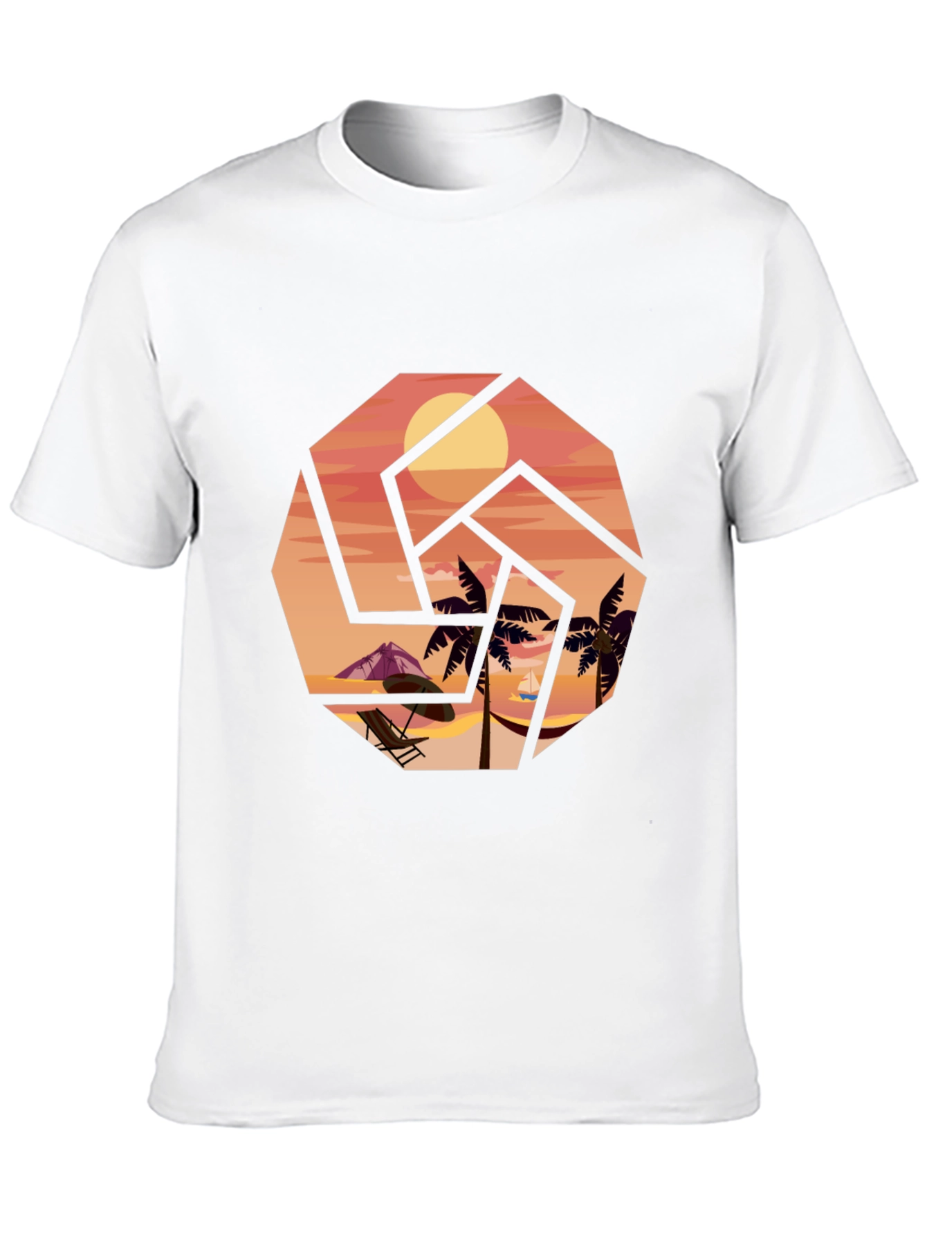 Camiseta Negra Sunset Beach