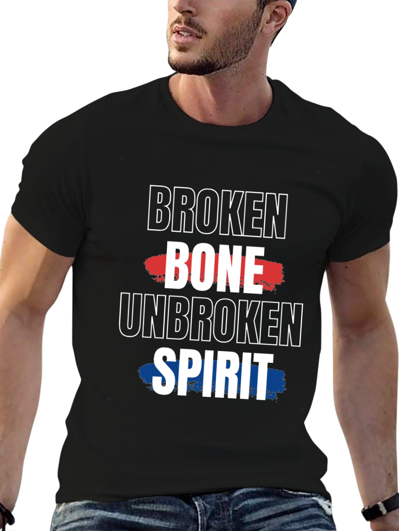 Camiseta Hueso Roto Espíritu Inquebrantable