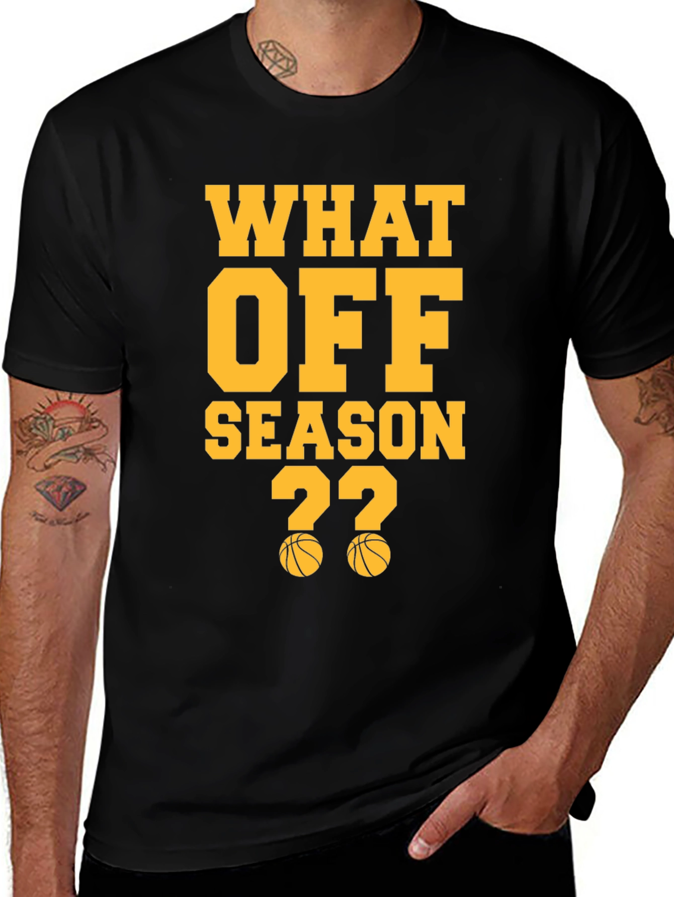 Camiseta Negra de Baloncesto: What Off Season ??
