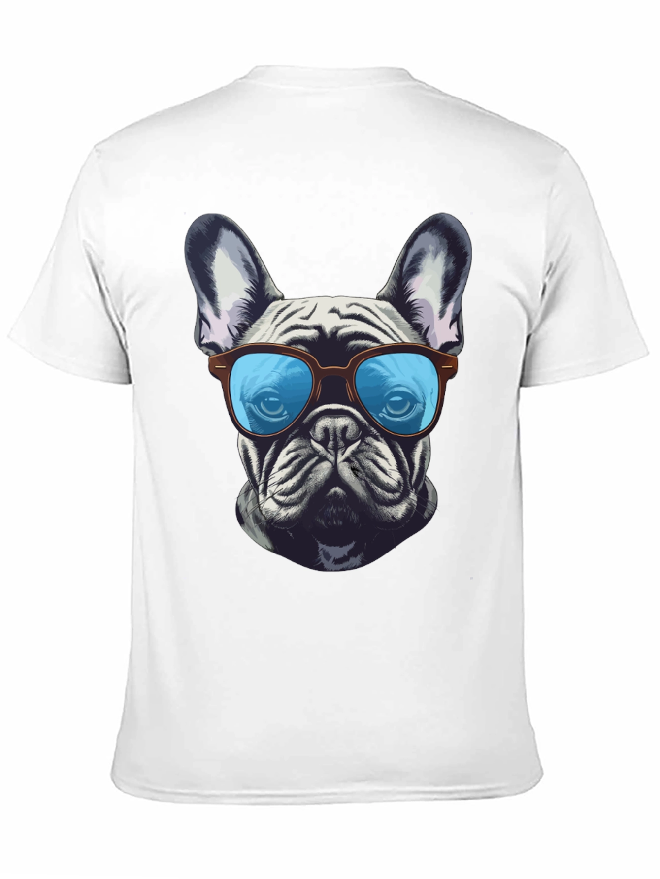 Camiseta Negra con Diseño de Bulldog Francés Cool
