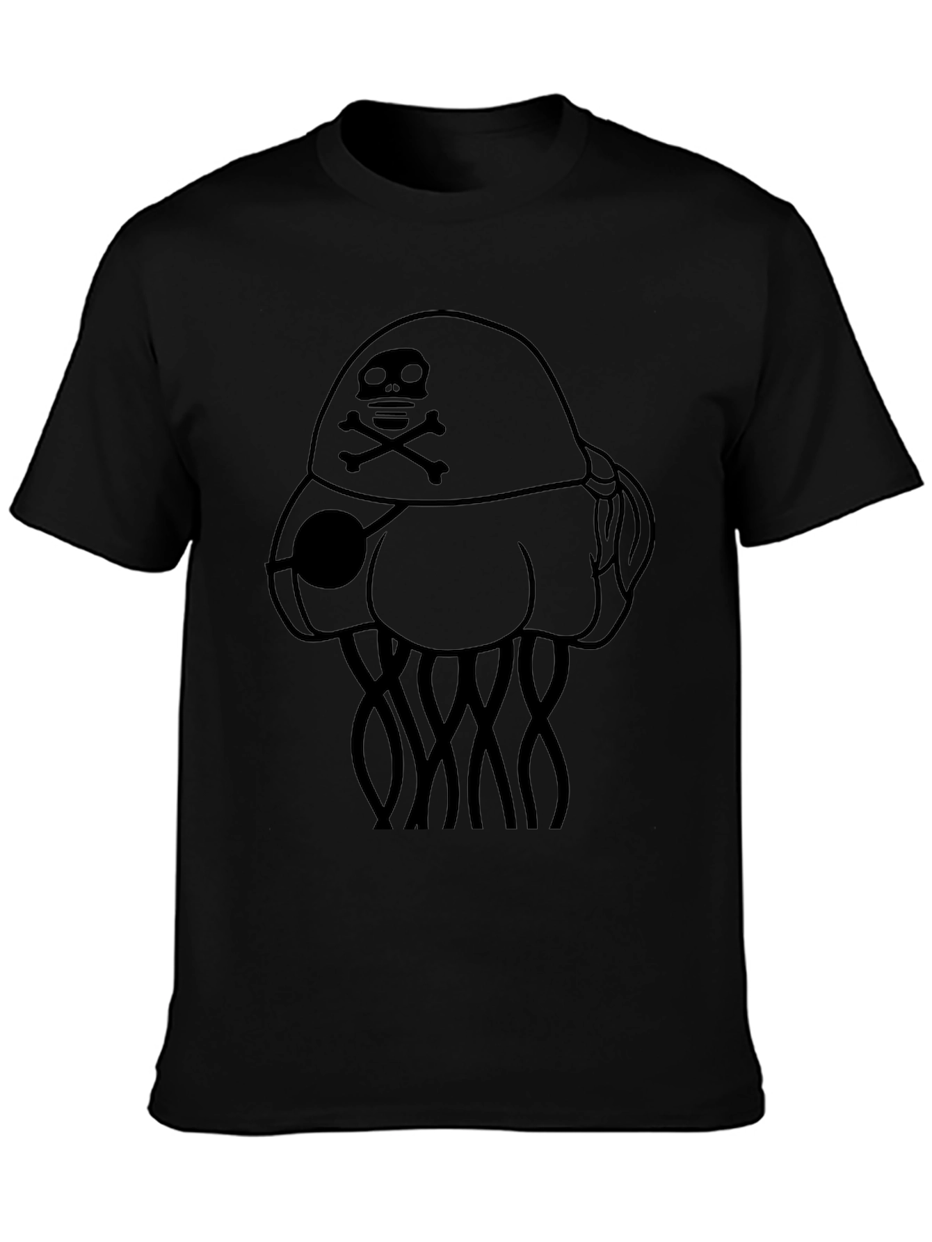 Camiseta Negra Pirata Medusa - Estilo Único