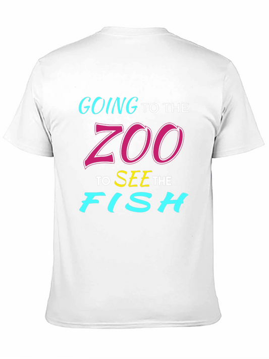 Camiseta Negra Vamos al Zoo a Ver Peces