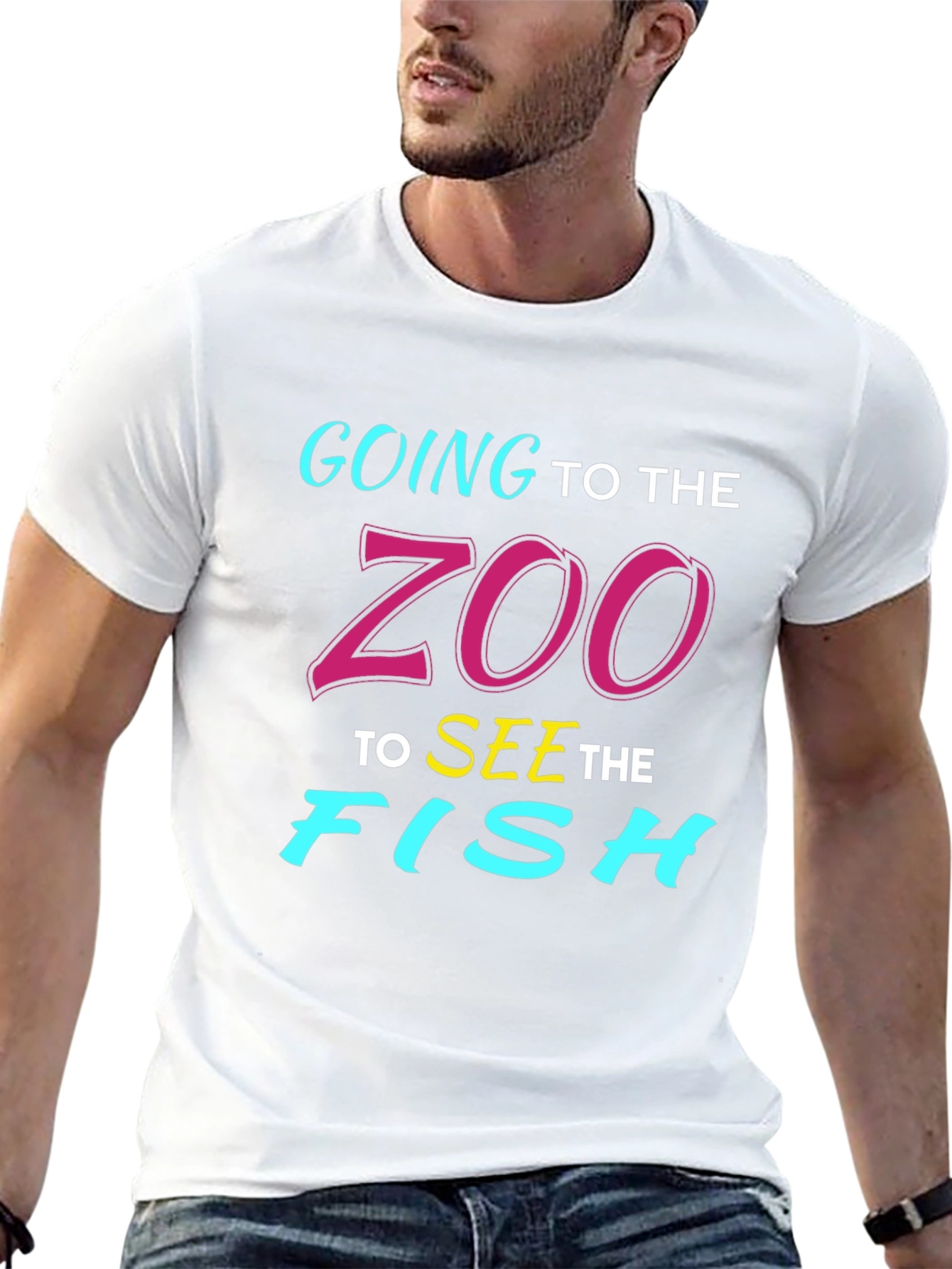 Camiseta Negra Vamos al Zoo a Ver Peces