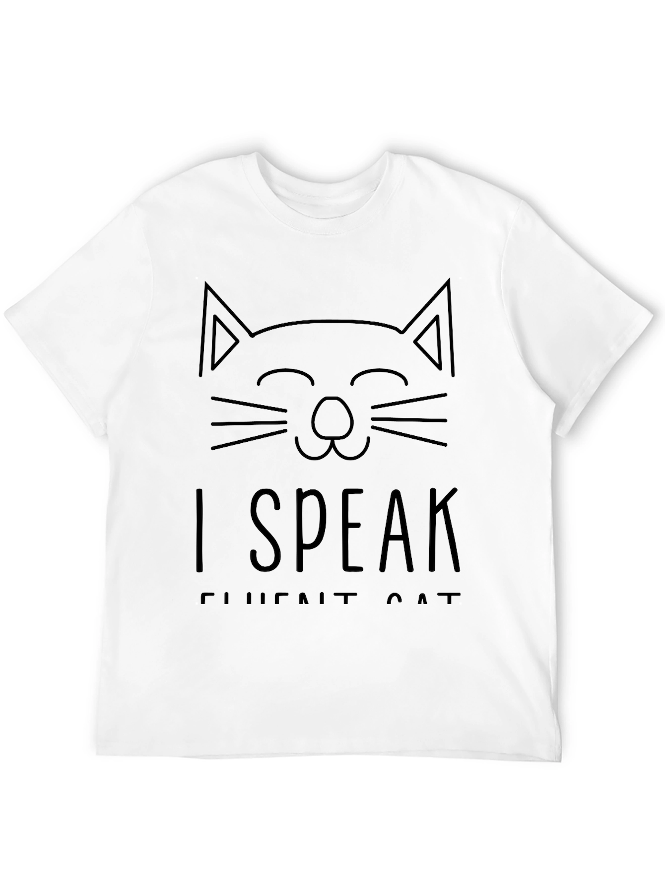 Camiseta Negra Hablo Cat Fluente Unisex