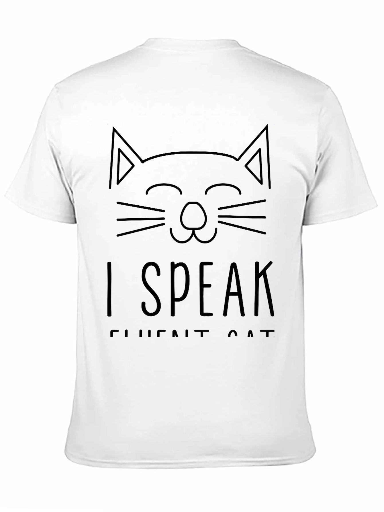 Camiseta Negra Hablo Cat Fluente Unisex