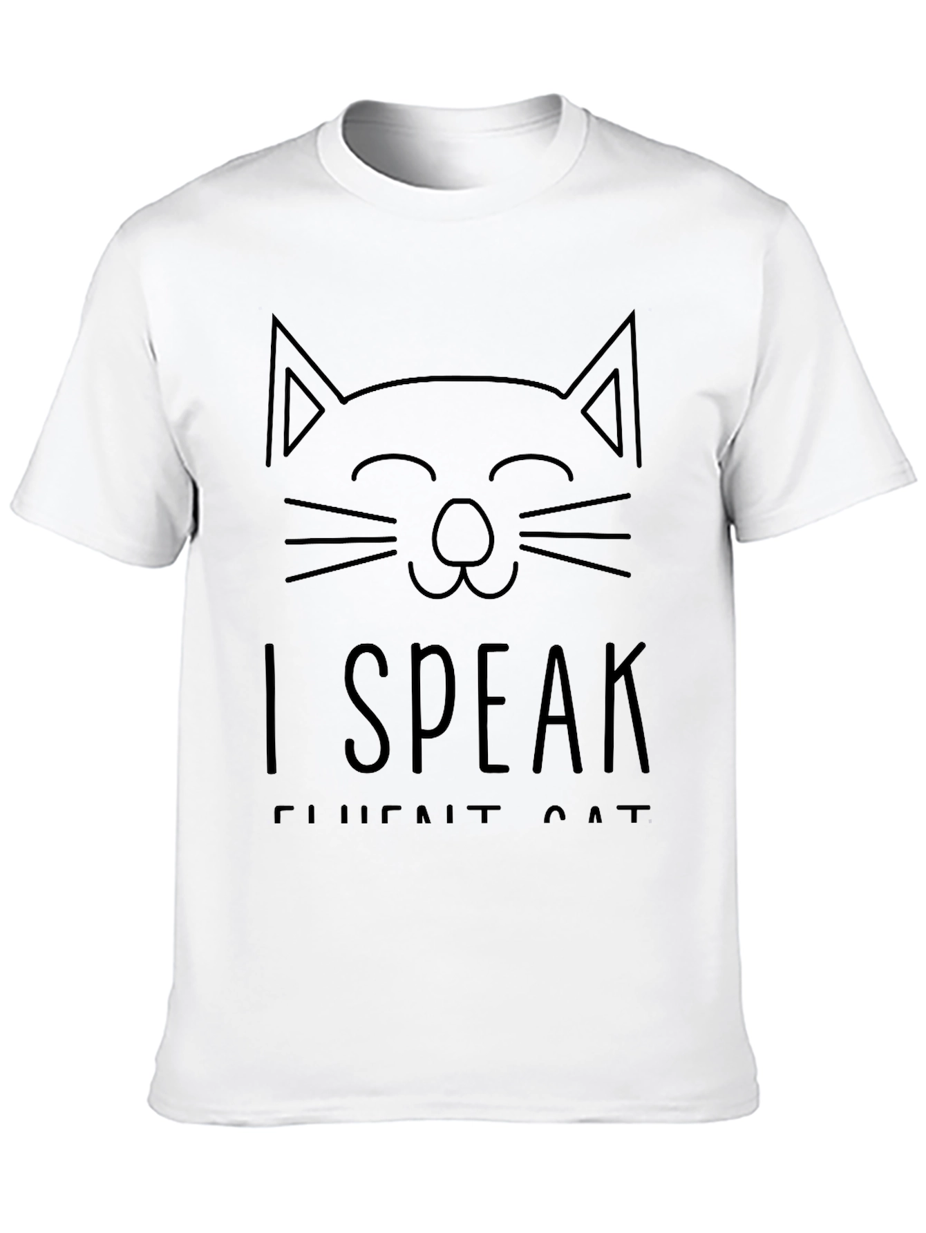 Camiseta Negra Hablo Cat Fluente Unisex