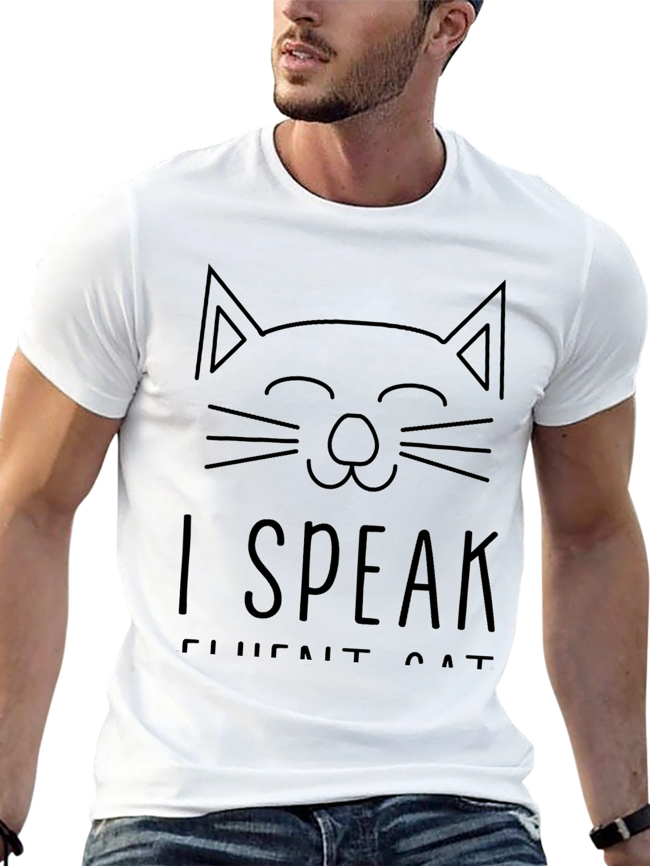 Camiseta Negra Hablo Cat Fluente Unisex
