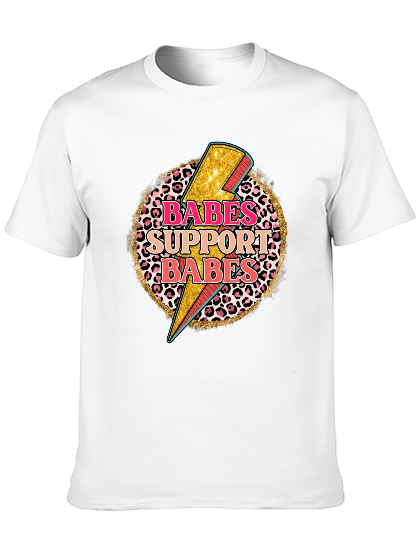 Camiseta Negra con Diseño Babes Support Babes