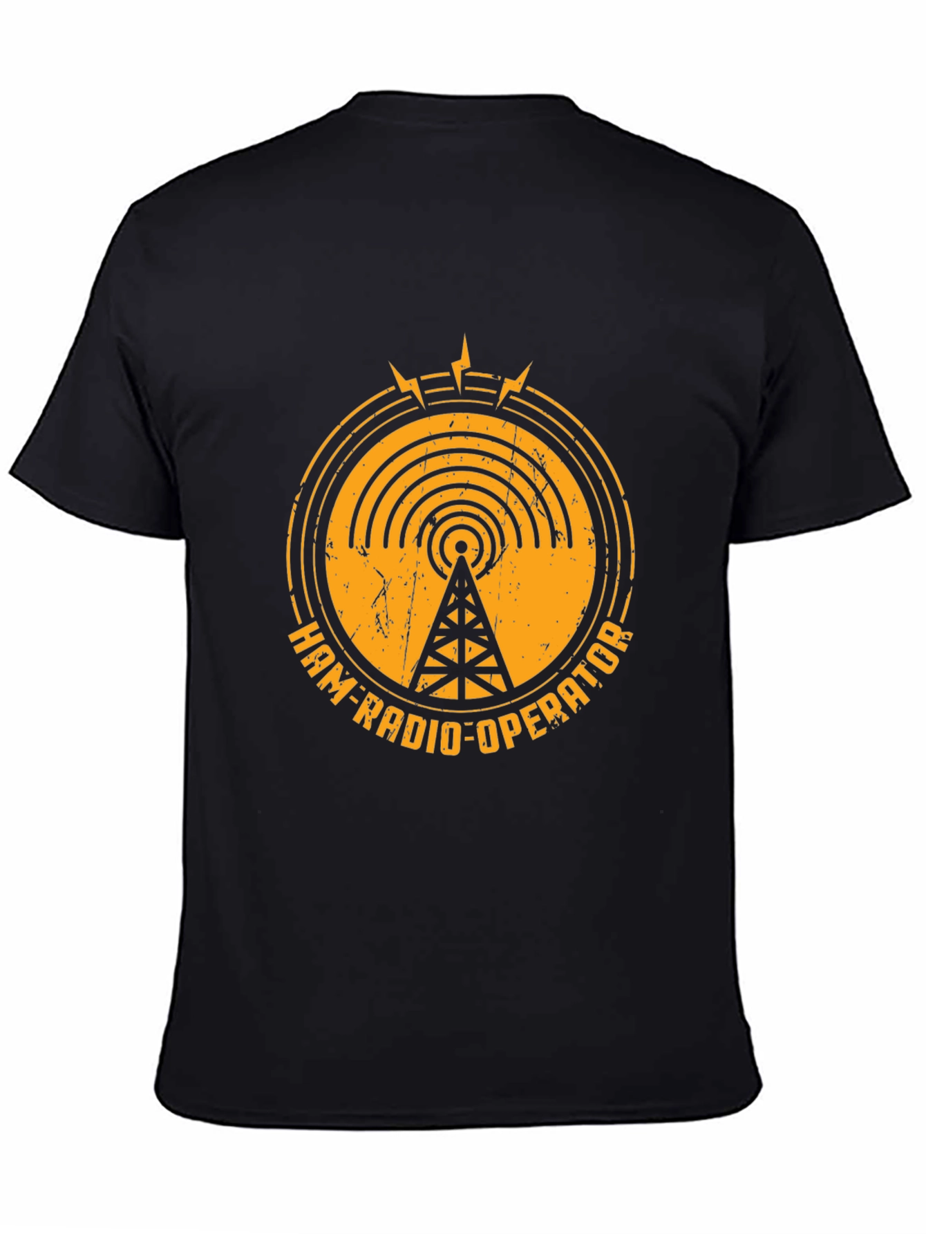 Camiseta Negra Ham-Radio-Operator - Diseño Retro
