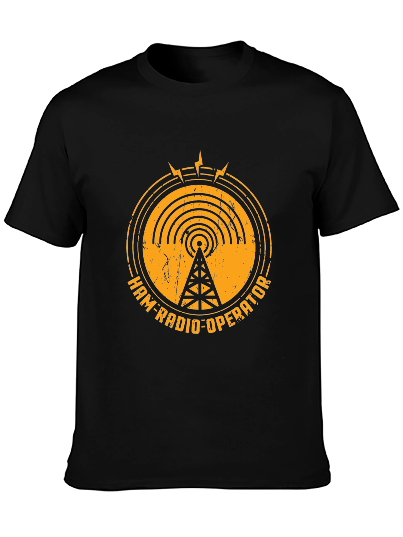 Camiseta Negra Ham-Radio-Operator - Diseño Retro