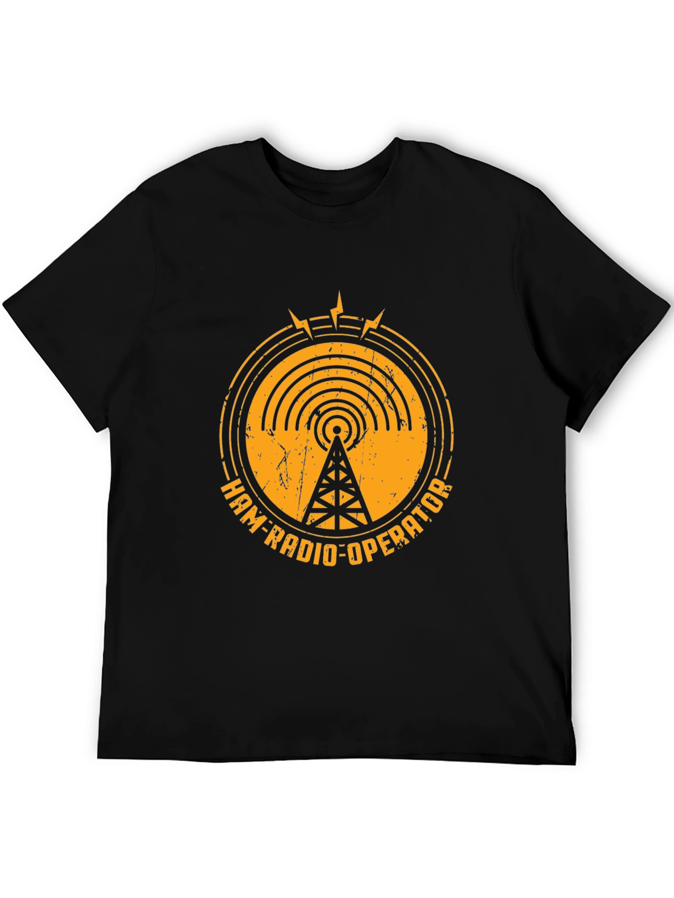 Camiseta Negra Ham-Radio-Operator - Diseño Retro