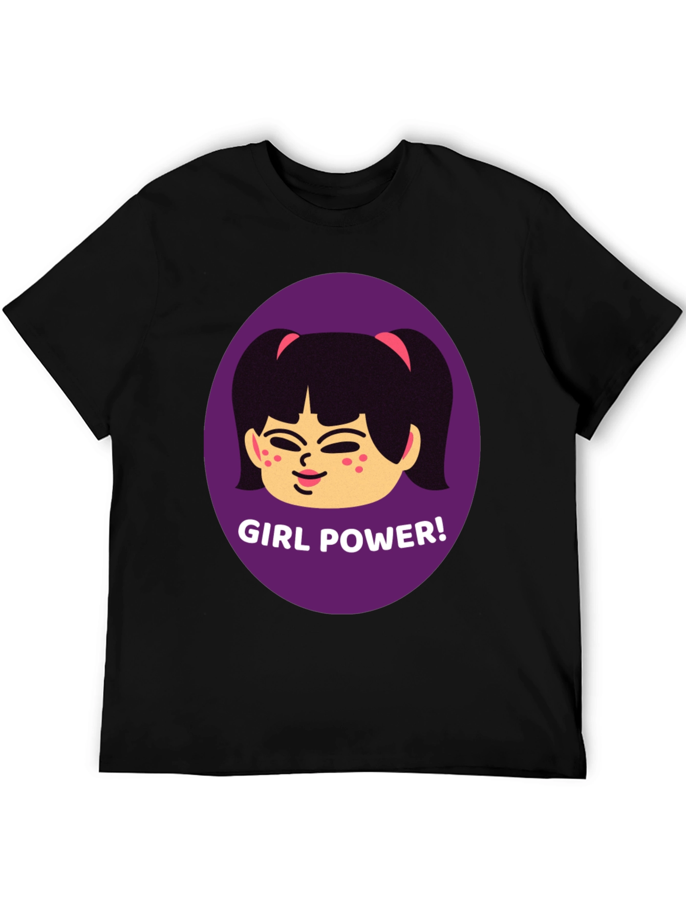 Camiseta Negra con Diseño de Girl Power
