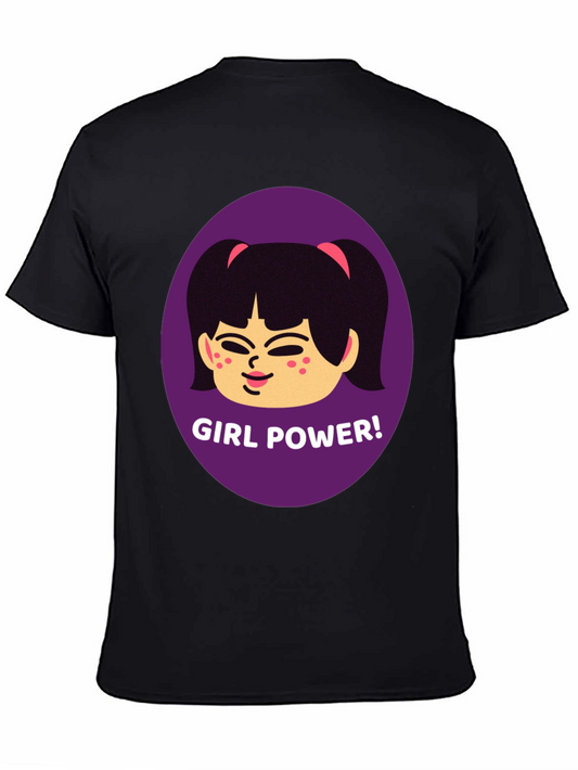 Camiseta Negra con Diseño de Girl Power