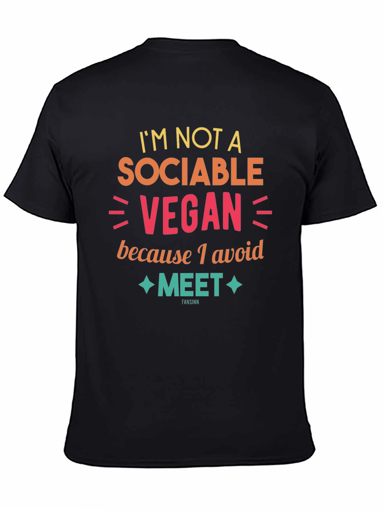 Camiseta Vegana Antisocial para Hombre